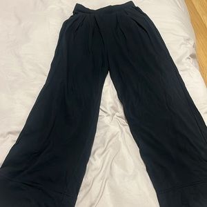 Free people b black linen pants